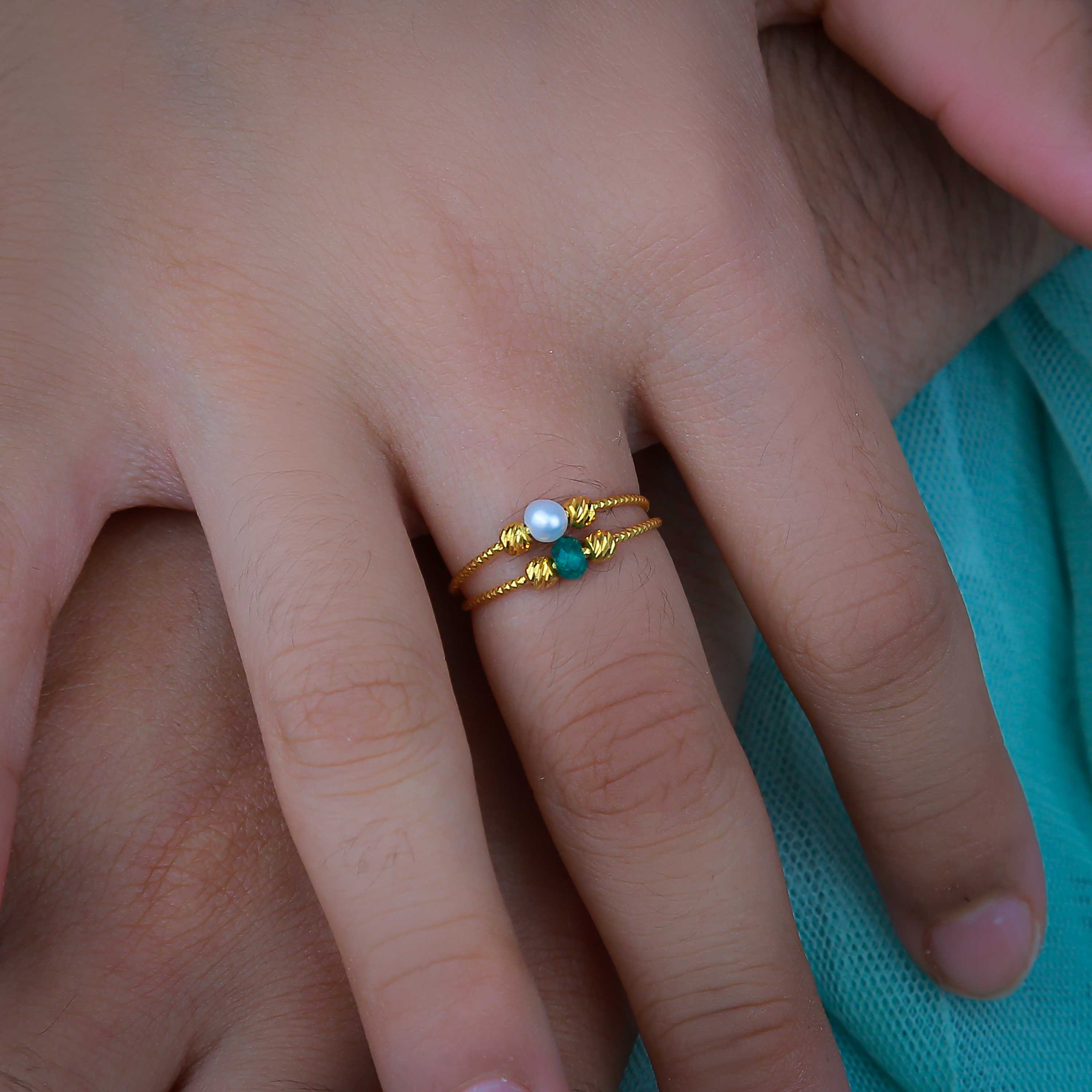 21-karat gold ring, Turkish made - (H-1329)